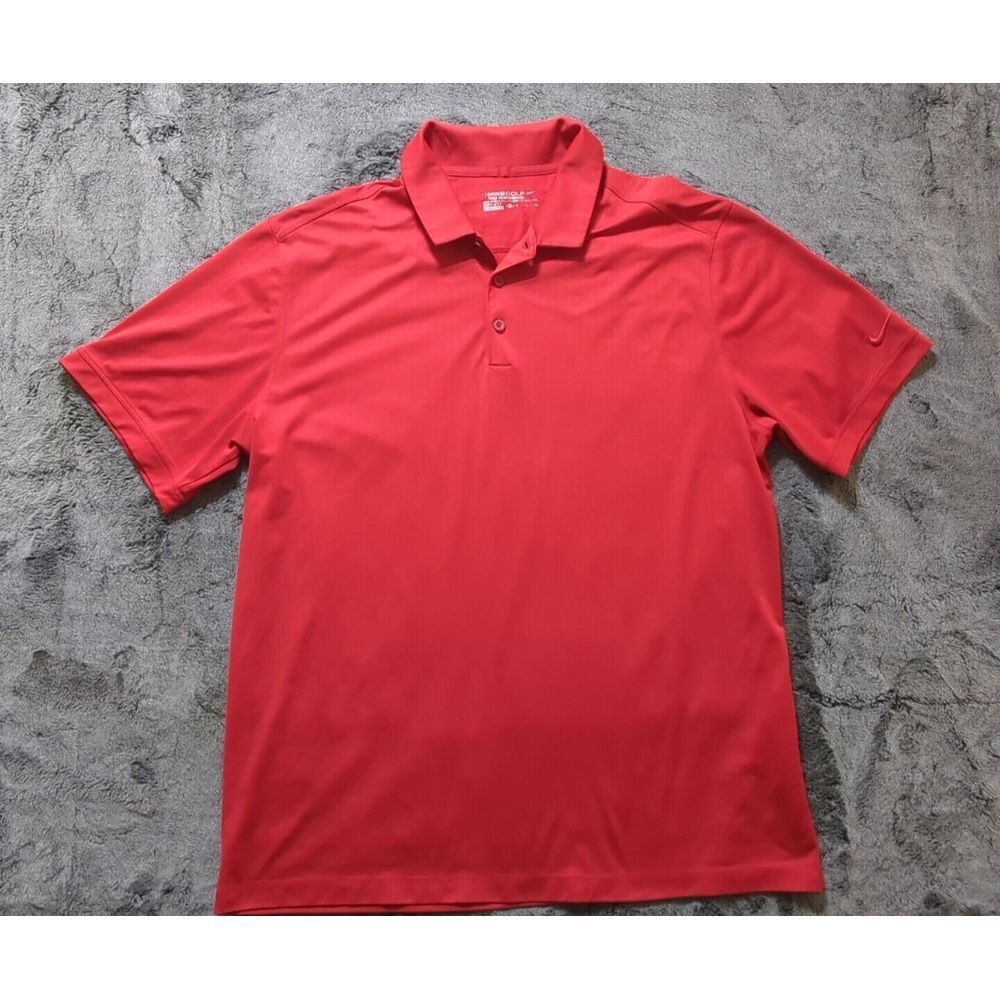 Nike Golf DRI Fit Tour Performance Short Sleeve Polo Shirt Men's Size XL Red